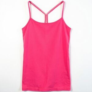 Vintage Lululemon Hot Pink Racerback Tank Top Size 8 Built-In Bra